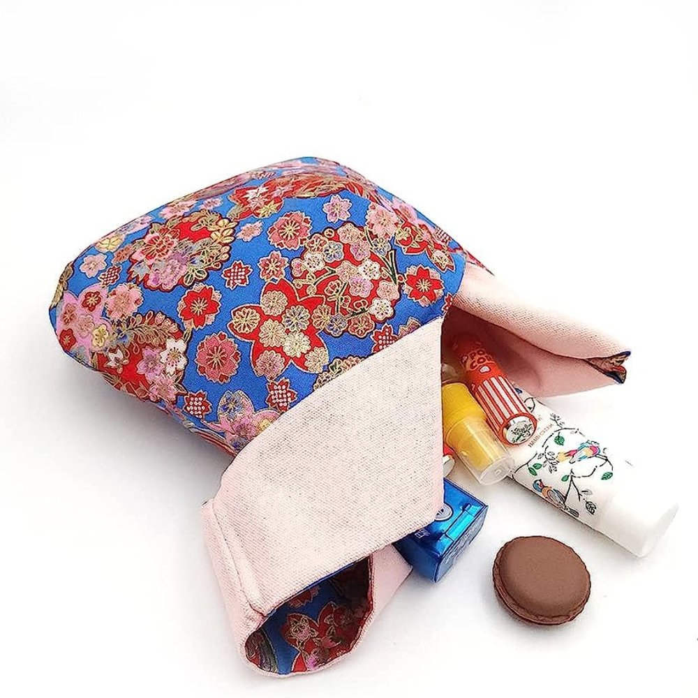 BAR AUTOTECH Cotton Japanese Pattern Wrist Bag Sleeve Knot Pouch Portable Purse